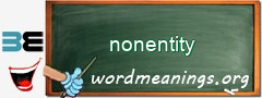 WordMeaning blackboard for nonentity